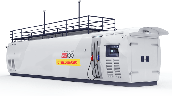 Мини АЗС 5 м3 контейнерная цельнометаллическая рама