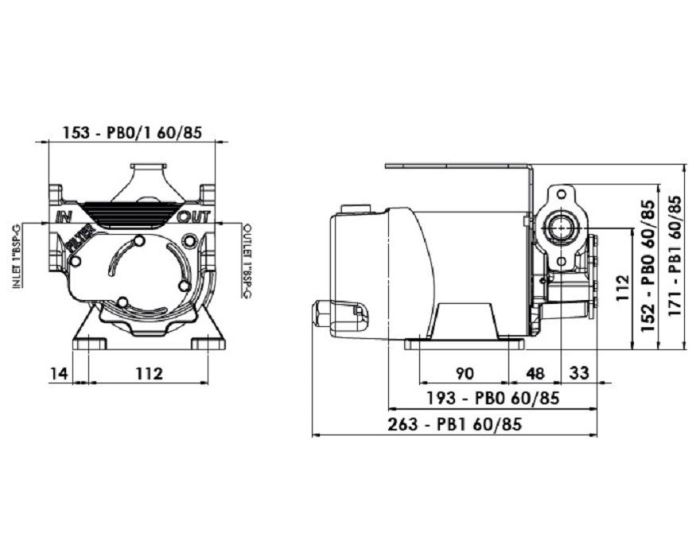 Насос для дизеля 12 в Adam Pumps PB1 12V 85 PB1852400