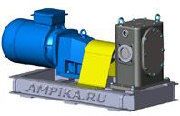 Шестерённый насос Ливгидромаш НМШГ 120-10 с  мотор-редуктором и э/д 11 кВт