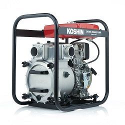 Дизельная мотопомпа KOSHIN KTY-100D для чистой и слабозагрязненной воды 1650 л/м, 4 дюйма (100мм)