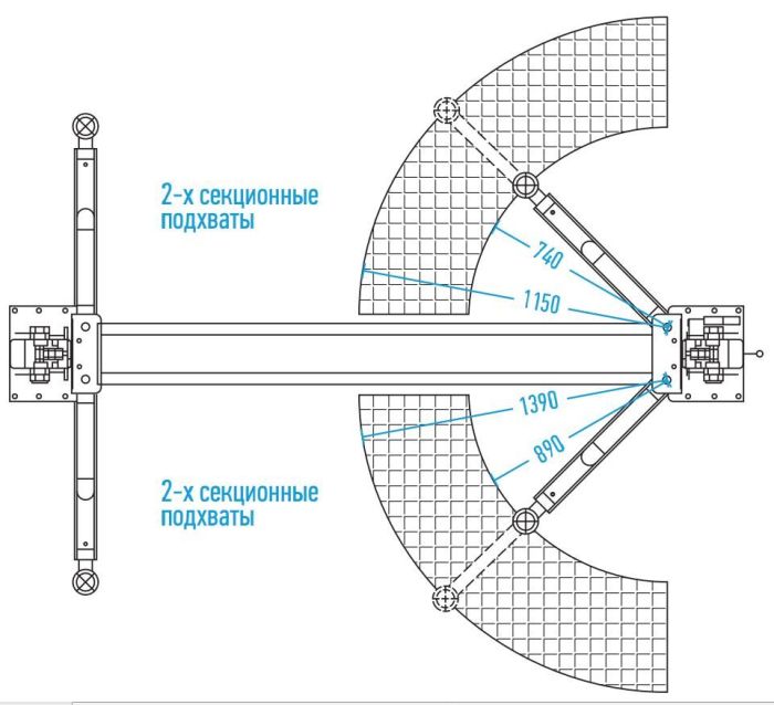 Подъемник двухстоечный 4т 220В электрогидравлический с нижней синхронизацией Nordberg N4121B-4T_220V с проставками