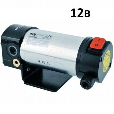 Viscomat DC 60/1 12V - Шестеренный насос для масла вязкостью до 2000 сСт, 4 л/м, до 5 бар, Италия