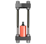 Выпрессовщик шкворней 50 тонн гидравлический шкворнедав для грузовиков Спецмашактив ВШ50П100
