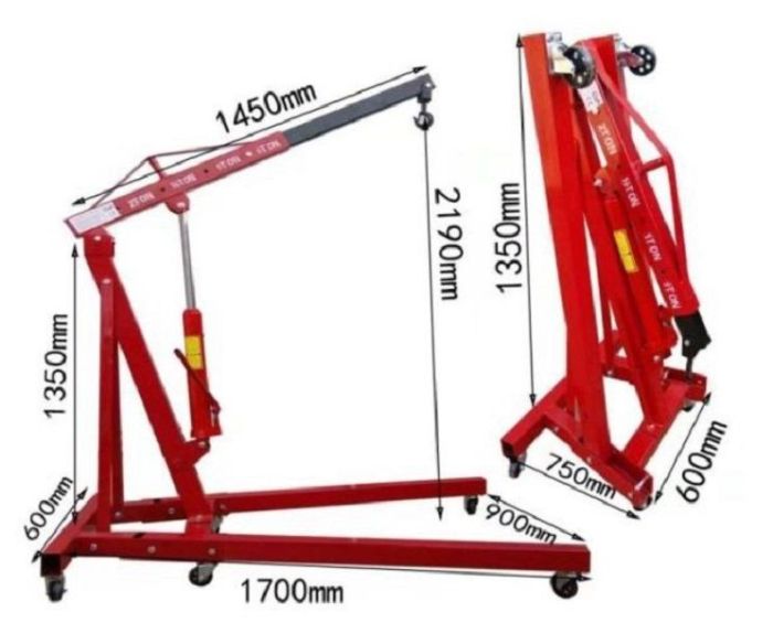 Кран гидравлический 2 т EURO-LIFT SC2000A складной для гаража