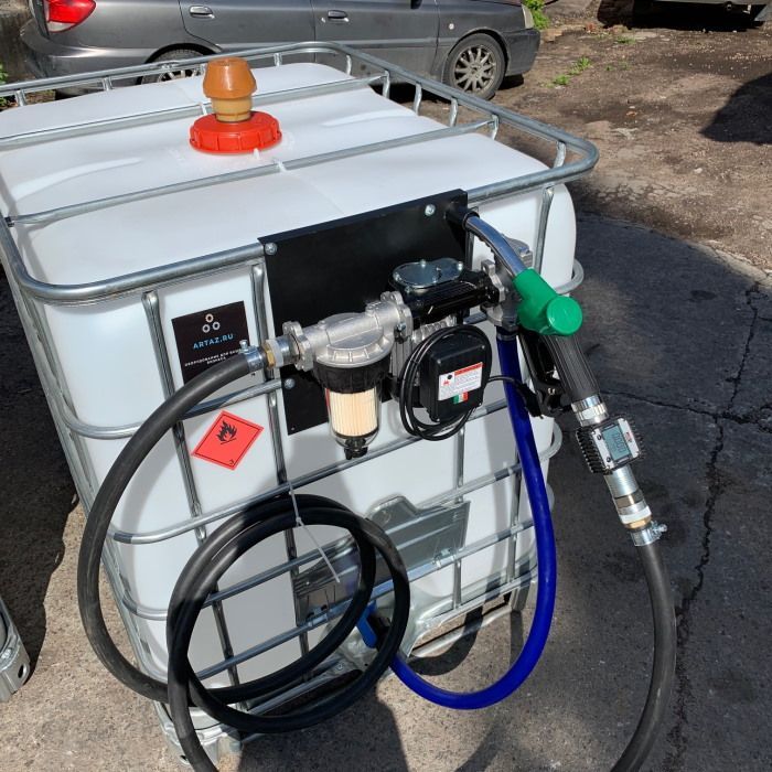 Мини АЗС для дизельного топлива 220v 70 л/м с сепаратором и фильтрами Artaz AD1000sepr