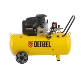 Поршневой компрессор 100 л, 400 л/м, 220В, 2.2 кВт, коаксиальный (прямой), масляный DENZEL X-PRO DKV2200/100 повышенного давления