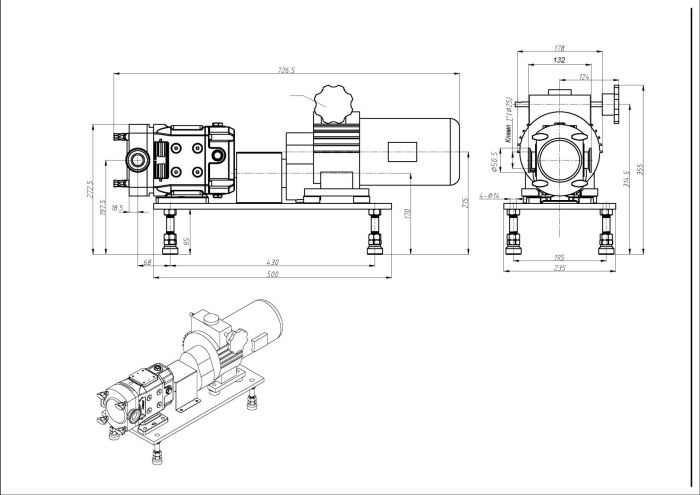 Кулачковый насос Ампика КН-006-МВ (60-300) с э/д 0,37 кВт