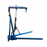 .Кран гидравлический 1 т складной для гаража, высота подъема 2250 мм, клиренс 100 мм, рама складная, длинна стрелы 1520