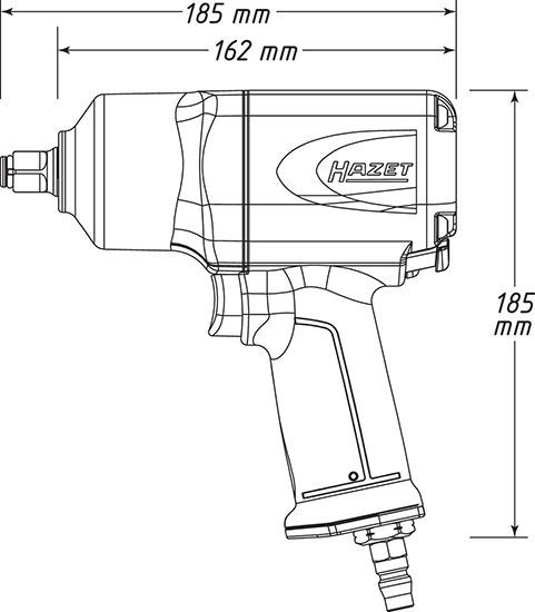 Пневмогайковерт 1/2" 1690Нм Hazet 9012EL-SPC