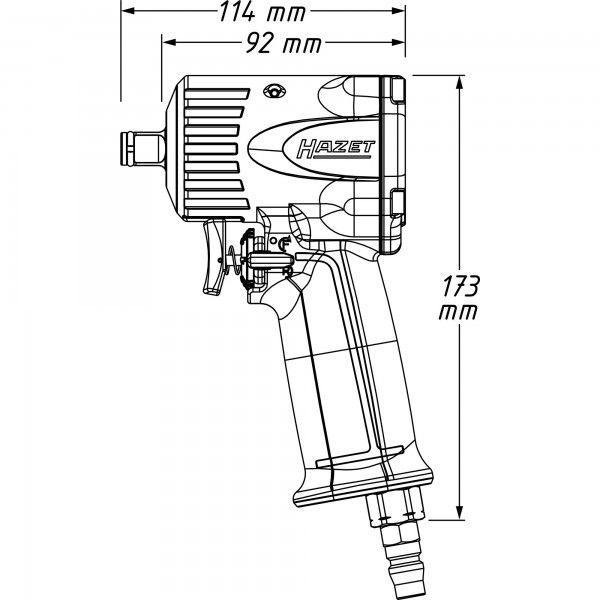 Пневмогайковерт 1/2" 1100Нм Hazet 9012M