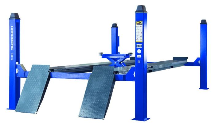 Четырехстоечный подъемник электрогидравлический 5т 380В для сход-развала Nordberg 4450J с траверсой