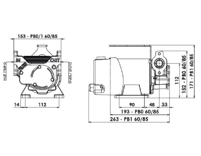 Насос для дизеля 12 в Adam Pumps PB1 60 12V PB16024