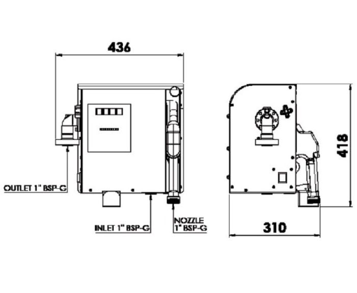 Топливораздаточная колонка для дизеля 220 в Adam Pumps AF3000 70 230V AF37004N0