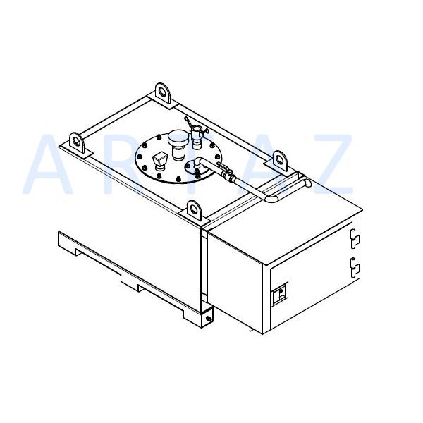 Мини АЗС для ДТ металлическая 220V, 500 L, счетчик, фильтр Artaz Serval