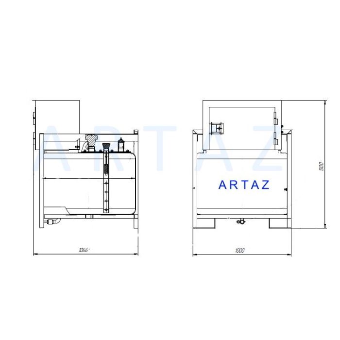 Мини АЗС для ДТ металлическая 12V, 380-430L, счетчик, фильтр Artaz Manul