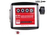K44 ver. D дизель - 4-х разрядный механический счетчик для дизельного топлива, 20-120 л/м, Италия