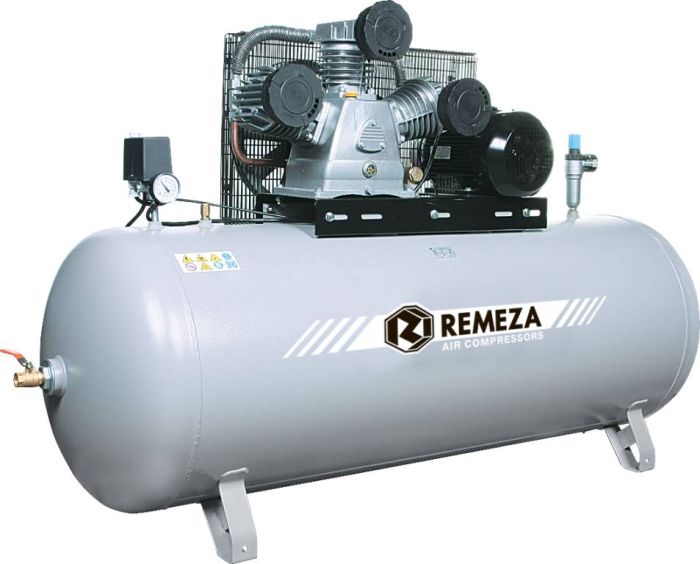 Компрессор REMEZA, Производ-ть-950 л/мин, Ресивер -270л, Мощность-5.5 кВт, Питание-380 Вольт