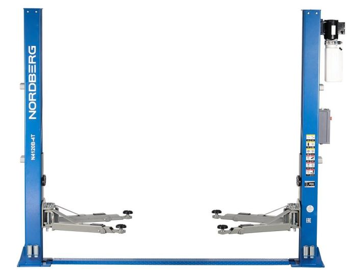 Подъемник двухстоечный 4т 380В электрогидравлический с нижней синхронизацией Nordberg N4120BE-4B с проставками