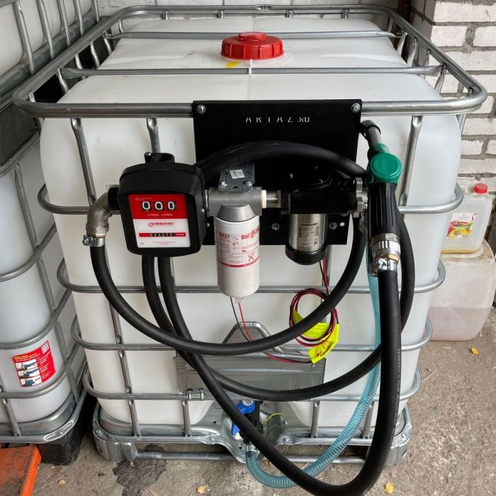 Мини АЗС для ДТ 12v фильтр счетчик пистолет Артаз 12vGFAV1000