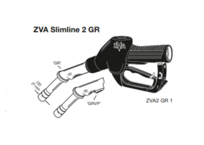 Заправочный пистолет 45 л.мин ZVA Slimline 2 GR