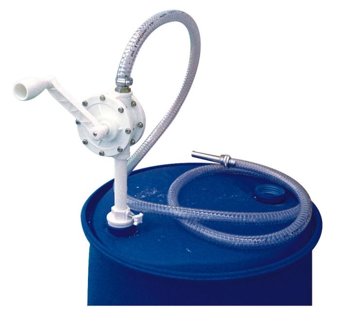Насос ручной роторный бочковой для антифриза, мочевины, воды, сож, 15 л/м, Piusi F0033208B, рукав 3 м, пластик