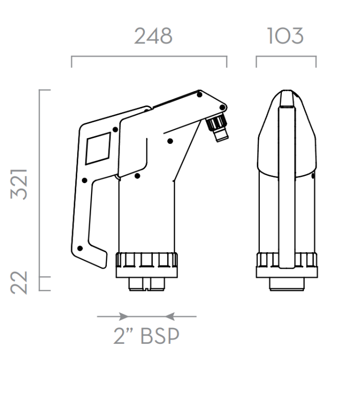 Насос ручной поршневой/рычажный бочковой для AdBlue, воды и антифриза 25 л/м Piusi F00332090, пластик