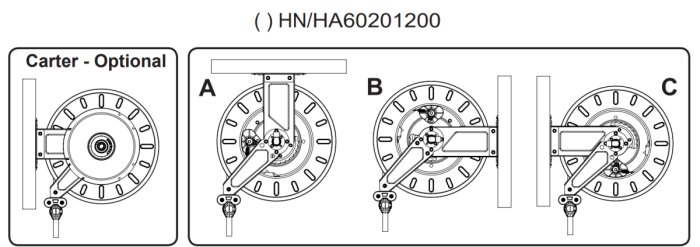 Катушка автоматическая для масла 20 м с диам. 1/2" Piusi HN60201200A