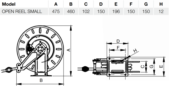Катушка автоматическая со шлангом для воды, антифриза/тосола и воздуха 15 м с диам. 3/8 Piusi HA20153800A