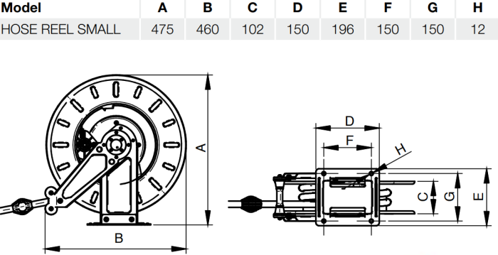 Катушка автоматическая для шланга 15 м с диам. 1/4 Piusi HN40151400A