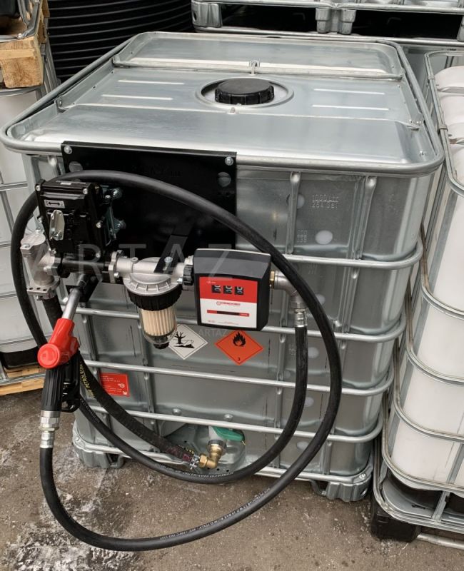 Мини АЗС для бензина 220V, мех. счетчик, фильтр, сепаратор, авт. пистолет