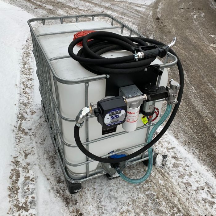 Мини АЗС для ДТ 640л 24V с фильтрами и счетчиком