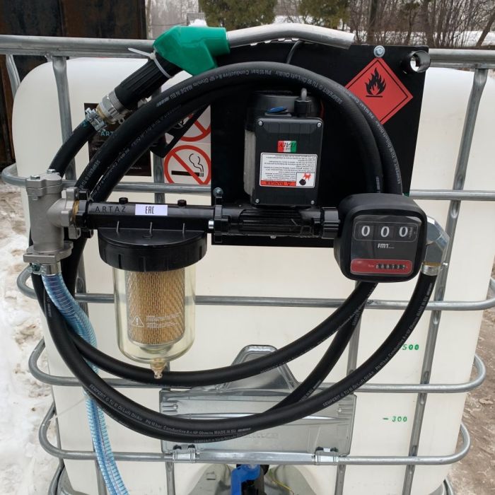 Мини АЗС с сепаратором из еврокуба с насосом 220 вольт Артаз 220V_sepr_AP_PRE