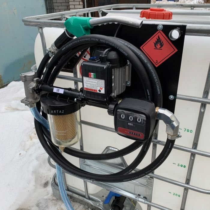 Мини АЗС с сепаратором из еврокуба с насосом 220 вольт Артаз 220V_sepr_AP_PRE