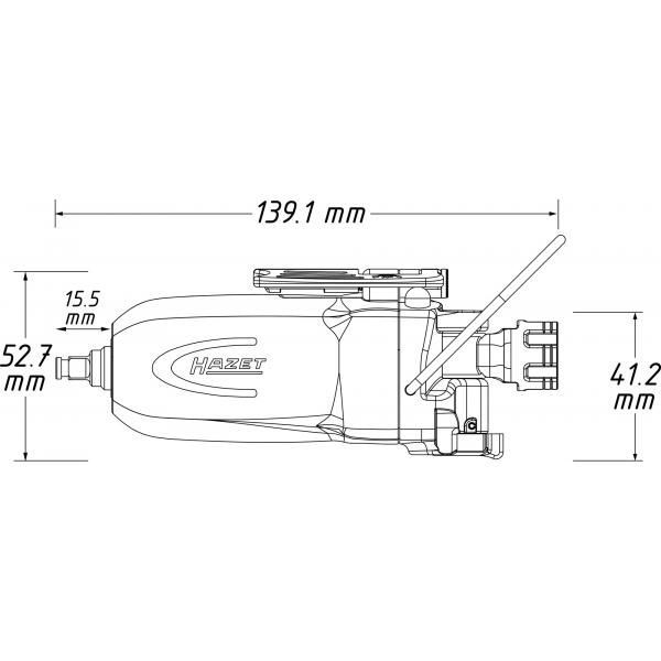 Пневмогайковерт 1/4" 110Нм Hazet 9010T