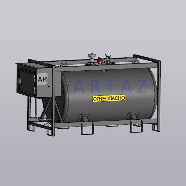 Мини АЗС для бензина металлическая 220V, счетчик, фильтр Artaz Irbis