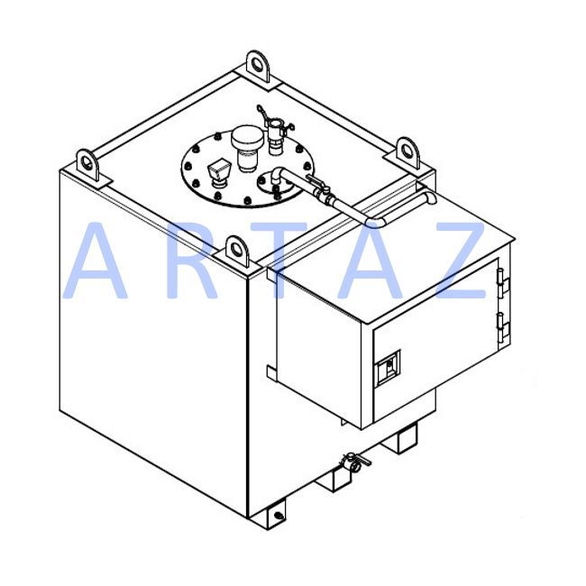 Мини АЗС для бензина металлическая, 1000 L, 220V, счетчик, фильтр Artaz Lynx