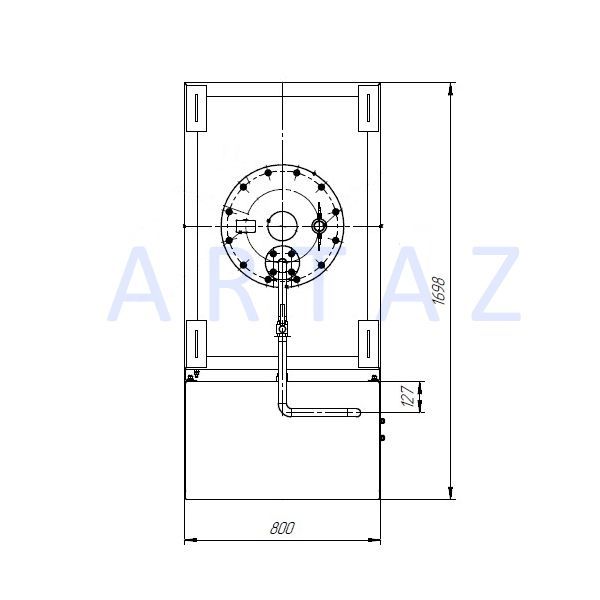 Мини АЗС для бензина металлическая 12V, 500 L, счетчик, фильтр Artaz Serval