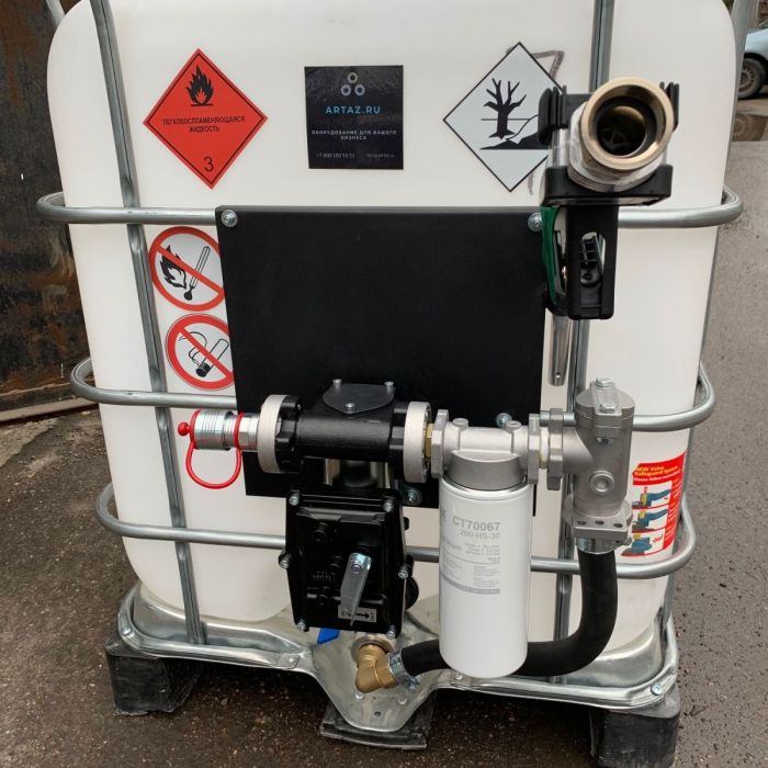Мини АЗС для бензина 12V 640L с сепаратором и эл. счетчиком