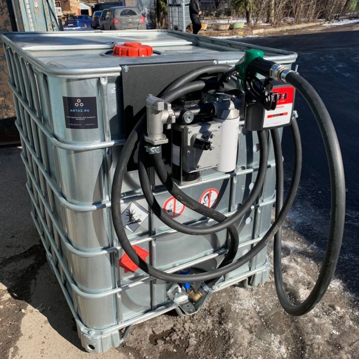 Мини АЗС для бензина 220V фильтр, сепаратор, счетчик, автомат. пистолет