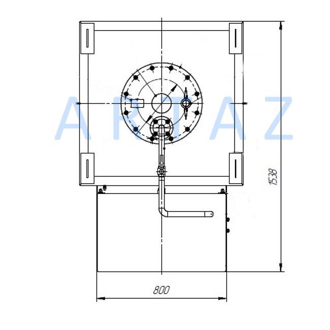 Мини АЗС для бензина металлическая, 1000 L, 220V, счетчик, фильтр Artaz Lynx