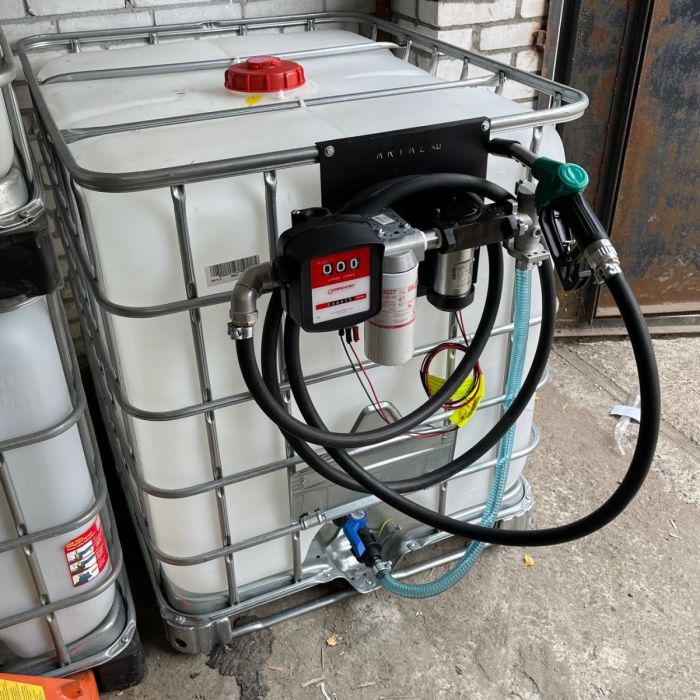 Мини АЗС для ДТ 12v фильтр счетчик пистолет Артаз 12vGFAV1000