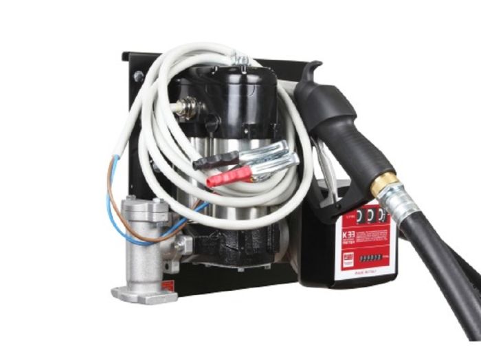 ST Bi-pump 12V K33 - Перекачивающая станция для ДТ на пластине (мех. пист., мех. счет.), 80 л/м, Италия