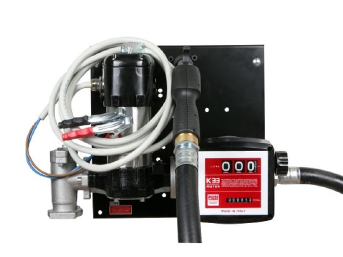 ST Bi-pump 12V K33 A120 - Перекачивающая станция для ДТ на пластине (авт. пист., мех. счет.), 80 л/м, Италия