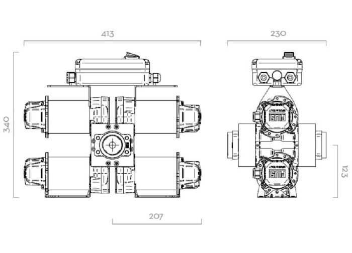 ST 200 DC 24V - Высокопроизводительный мобильный перекачивающий модуль для ДТ, 185 л/м, Италия