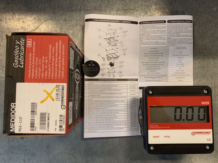 Счетчик топлива электронный 5-110 л/м 0.5% Gespasa MGE-110 32600 для учета дизельного топлива