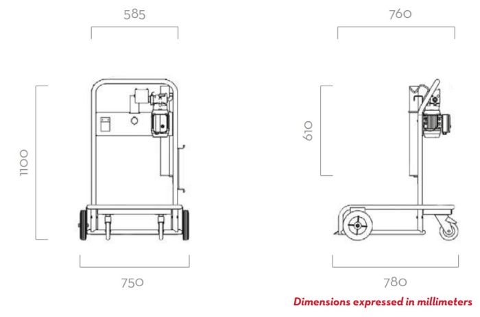 Viscotroll 120/1 DC PST K400 - Мобильный маслораздатчик (пист. с эл. счет., тележка), 6 л/м, Италия