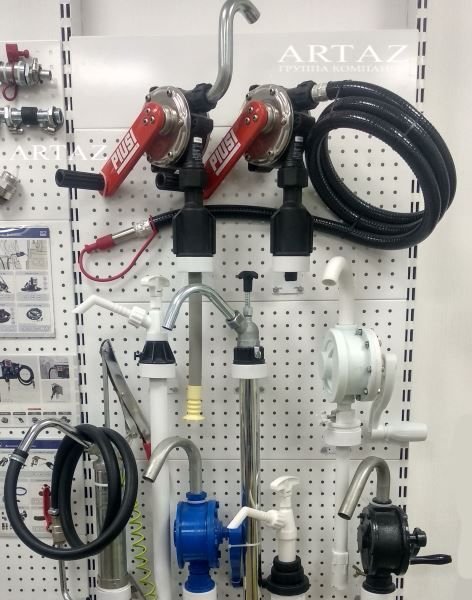 Насос ручной роторный бочковой для ДТ и масла, 38 л/мин, Kit Piusi hand pump 2 BSP with hose F00332520, нержавейка, рукав 3 м