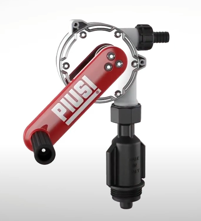 Насос ручной роторный бочковой для мочевины, 38 л/м, Piusi Hand pump F00332B0A, для IBC, рукав 2.5 м, РР