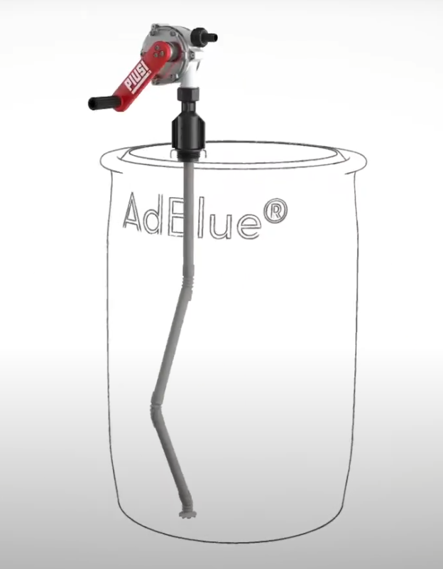 Насос ручной роторный бочковой для мочевины, 38 л/м, Piusi Hand pump F00332B0A, для IBC, рукав 2.5 м, РР