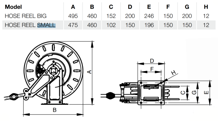 Катушка автоматическая для масла 15 м с диам. 1/2 Piusi HN60151200A